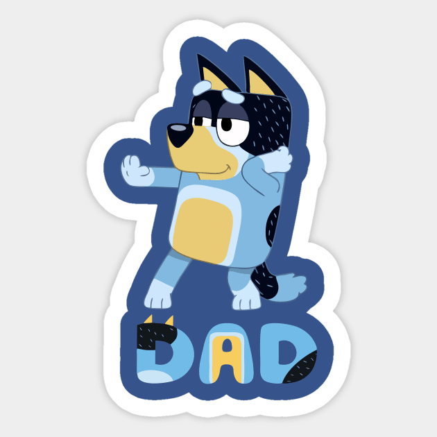 Bluey Dad Exclusive Sticker by shogunfauzi